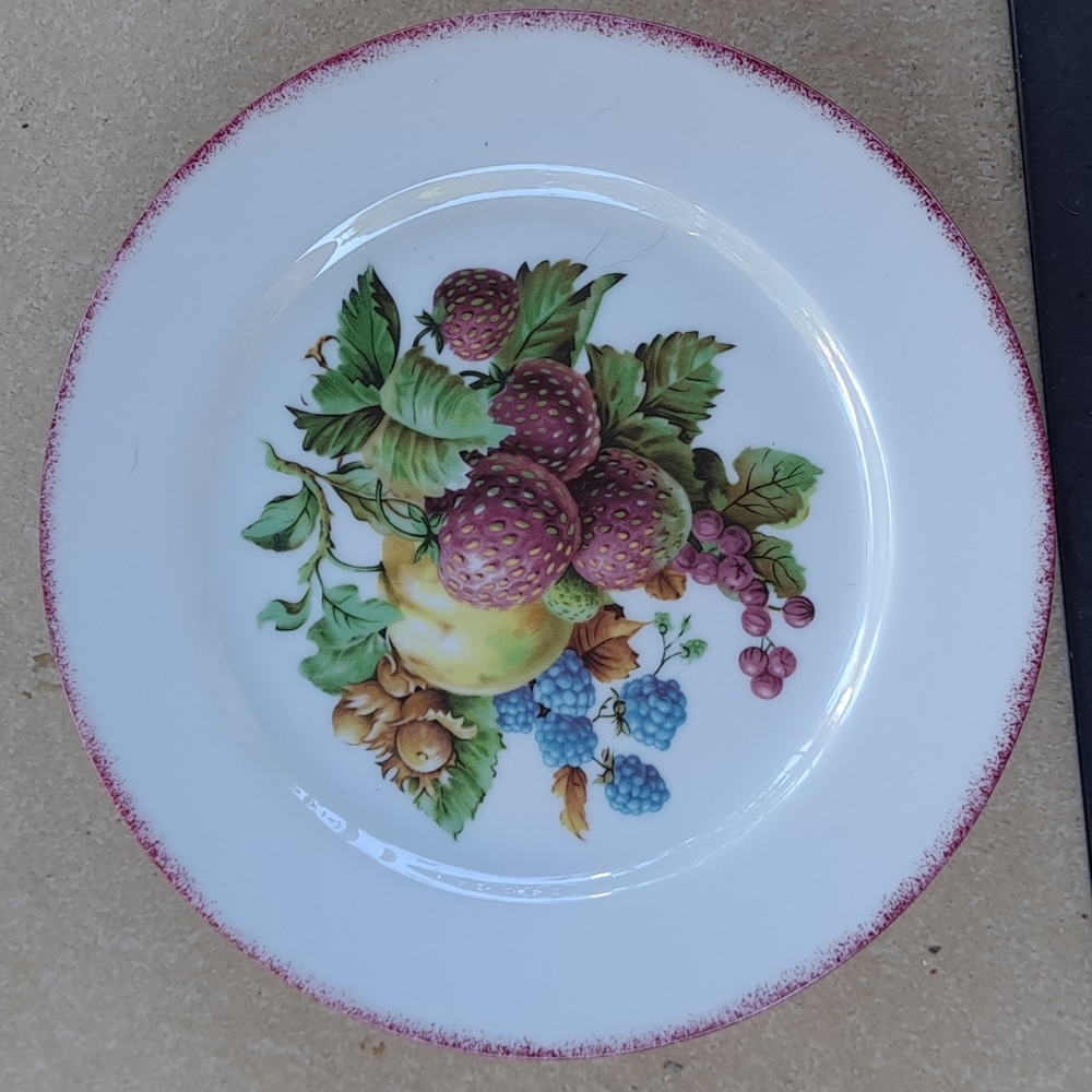 Vintage  fruit dessert  plates